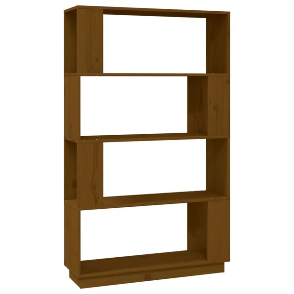 vidaXL Bibliothèque/Cloison Marron miel 80x25x132 cm Bois massif