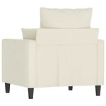 vidaXL Fauteuil Crème 60 cm Velours