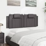 vidaXL Coussin de tête de lit gris 120 cm similicuir