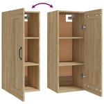vidaXL Armoire suspendue Chêne sonoma 35x34x90 cm Bois d'ingénierie