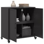 vidaXL Buffet noir 68 5x39x72 cm acier laminé à froid