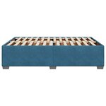 vidaXL Cadre de lit bleu 140x190 cm velours