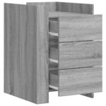 vidaXL Table de chevet sonoma gris 45x50x65 cm bois d'ingénierie