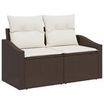 vidaXL Ensemble de Canapés de Jardin de 10 Pièces avec Coussins en Rattan Poly Grey