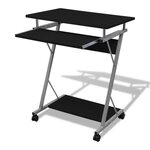 Bureau table meuble travail informatique de bureau noire pour ordinateur 0502096