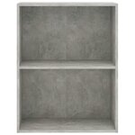 vidaXL Bibliothèque à 2 niveaux Gris béton 60x30x76 5 cm Aggloméré