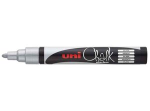 Marqueur craie pointe conique moyenne PWE5M AR Argent UNI-BALL