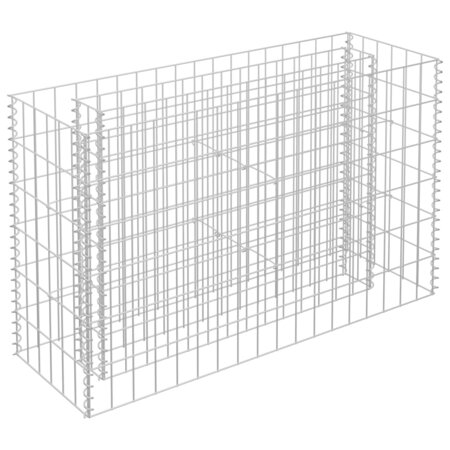 vidaXL Lit surélevé à gabion Acier galvanisé 90x30x60 cm