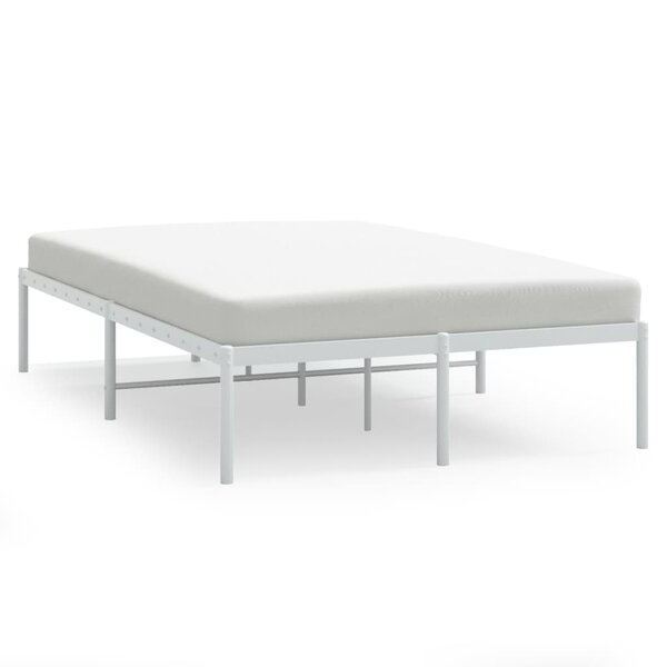 vidaXL Cadre de lit métal blanc 120x200 cm