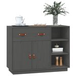 vidaXL Buffet Gris 98 5x40x75 cm Bois massif de pin
