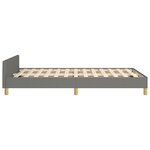 vidaXL Cadre de lit avec tête de lit gris foncé 120x190 cm tissu