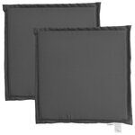 vidaXL Coussins de siège de jardin lot de 2 anthracite 45x45x2cm carré