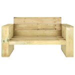 vidaXL Salon de jardin 3 Pièces Bois massif de pin imprégné