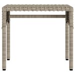 vidaXL Chaise longue avec auvent et table gris clair résine tressée