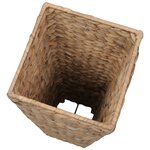 vidaXL Lits surélevés 3 Pièces Jacinthe d'eau Marron
