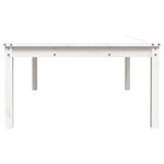 vidaXL Table de jardin blanc 121x82 5x45 cm bois massif de pin