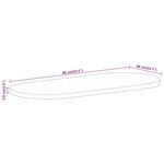 vidaXL Dessus de table 80x40x3 8 cm ovale bois massif de manguier brut