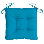 vidaXL Coussins de chaise lot de 4 bleu clair 50x50x7 cm tissu oxford