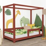 Lit cabane enfant BUNKY 90 x 180 rouge brique