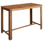 vidaXL Table et tabourets de bar 7 Pièces Bois d'acacia massif