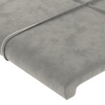 vidaXL Cadre de lit avec tête de lit Gris clair 140x190 cm Velours