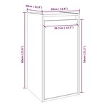 vidaXL Armoire murale 30x30x60 cm Bois de pin massif