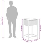 vidaXL Ensemble de bar de jardin 3 Pièces avec coussins noir poly rotin