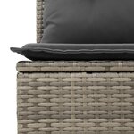 Ensemble de Canapés de Jardin vidaXL 6 Pièces avec Coussins Gris Rotin Poly