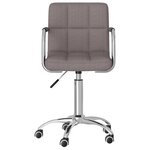 Chaise fauteuil siège pivotante de bureau informatique étude tissu taupe 02_0024180