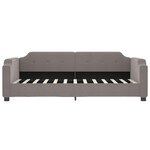 vidaXL Lit de jour avec gigogne et tiroirs sans matelas taupe 90x200cm