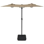 vidaXL Parasol de jardin à double tête taupe 316x240 cm
