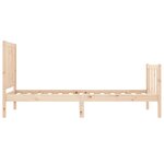 vidaXL Cadre de lit et tête de lit 100x200 cm bois massif