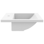 vidaXL Lavabo en granit 600 x 450 x 120 mm Blanc