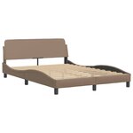 vidaXL Lit avec matelas cappuccino 140x190 cm similicuir