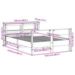vidaXL Cadre de lit sans matelas 120x190 cm bois de pin massif