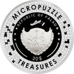 Pièce de monnaie en Argent 20 Dollars g 93.3 (3 oz) Millésime 2021 Micropuzzle Treasures REVERIE