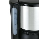 Cafetière - 8 à 12 tasses - Noir et Inox