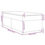 vidaXL Sommier à lattes de lit avec matelas Noir 100x200 cm Tissu