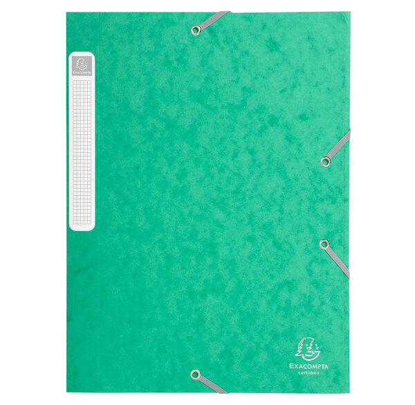 Boite de classement livrée à plat Cartobox Dos 25mm Carte lustrée Vert EXACOMPTA