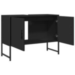vidaXL Armoire lavabo de salle de bain noir 80x33x60cm bois ingénierie
