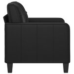 vidaXL Fauteuil Noir 60 cm Similicuir