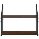 vidaXL Étagère murale 2 niveaux chêne marron 60x21x51 cm