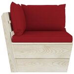 vidaXL Salon de jardin palette 10 Pièces avec coussins bois d'épicéa