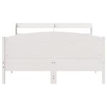 vidaXL Cadre de lit sans matelas blanc 140x190 cm bois de pin massif
