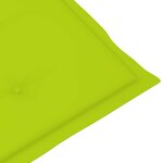 vidaXL Chaise longue d'extérieur repose-pied et coussin Acacia solide