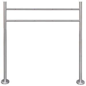 Support en acier inoxydable pour boîte aux lettres 120 x 100 cm