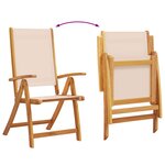 vidaXL Ensemble à manger de jardin 7Pièces bois d'acacia solide textilène