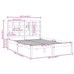 vidaXL Cadre de lit Bois massif 200x200 cm