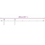 vidaXL Kit de quincaillerie de porte coulissante 200 cm Acier Blanc