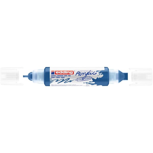 Marqueur acryl 3d dble pointe 5400 bleu gentiane 2-3 mm  5-10 mm EDDING